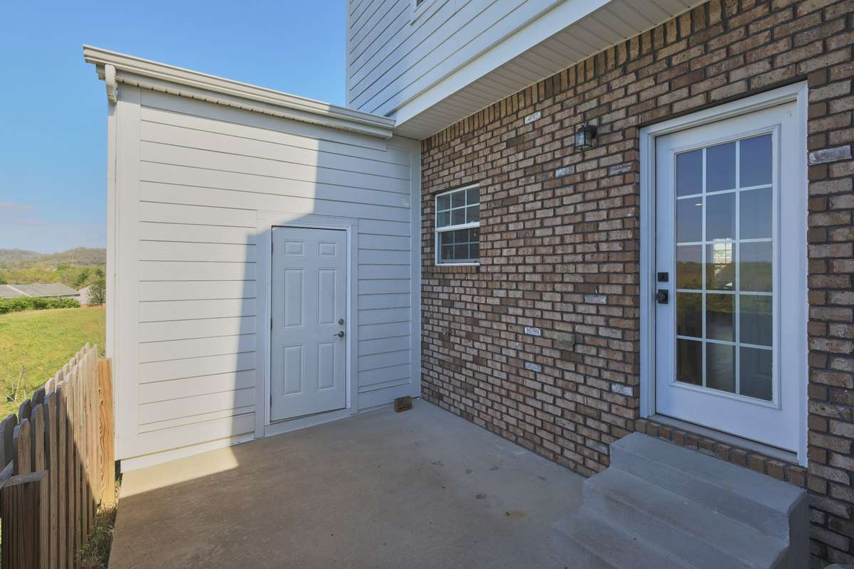 You'll find a convenient hose bib for watering plants or washing down the patio (or Fido!) and a covered GFCI electrical outlet. This space can hold a hanging garden, planters, patio furniture, a grill, or a spa tub.