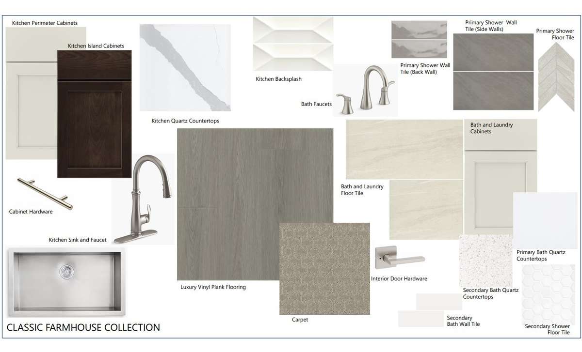 Actual design elements selected for this home