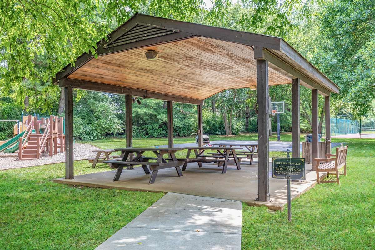 Park pavilion is wonderful for community gatherings, cookouts and get togethers with friends and neighbors. Community events include Fall Festival, Easter egg hunts, Movies in the park & adult social gatherings.