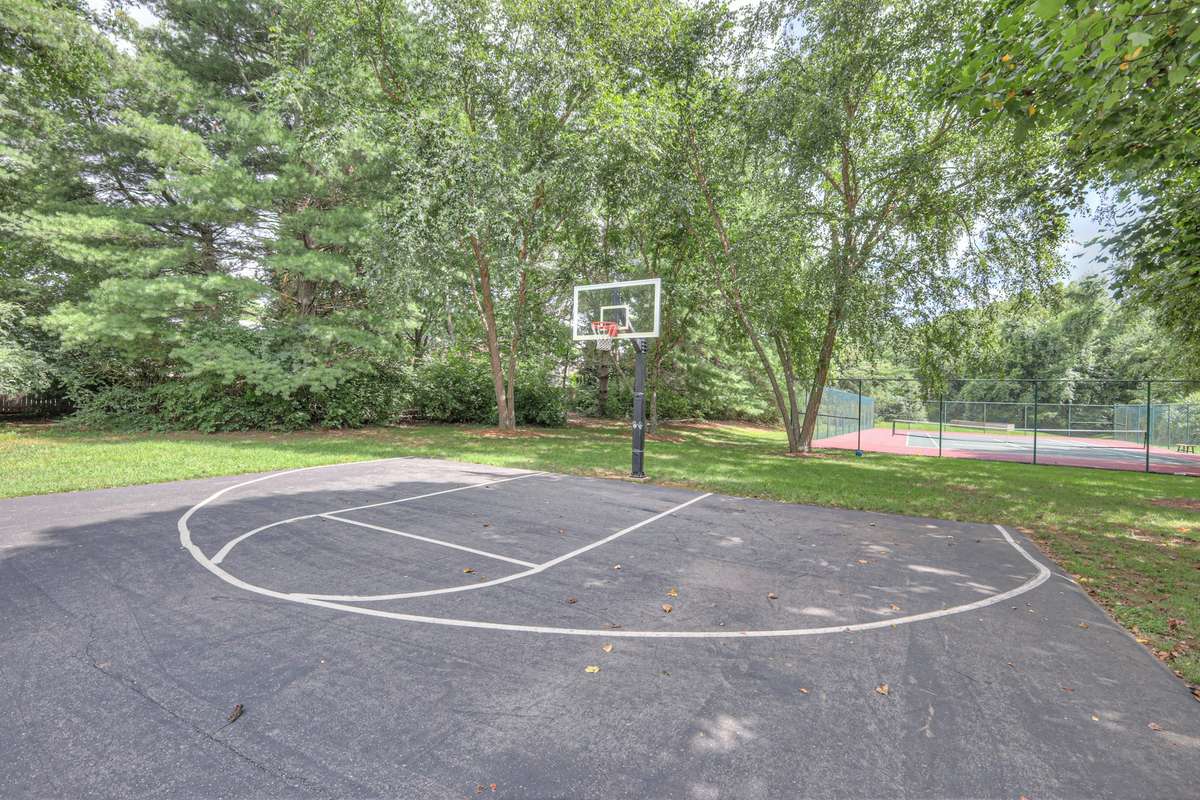 Basketball and tennis/pickleball courts.