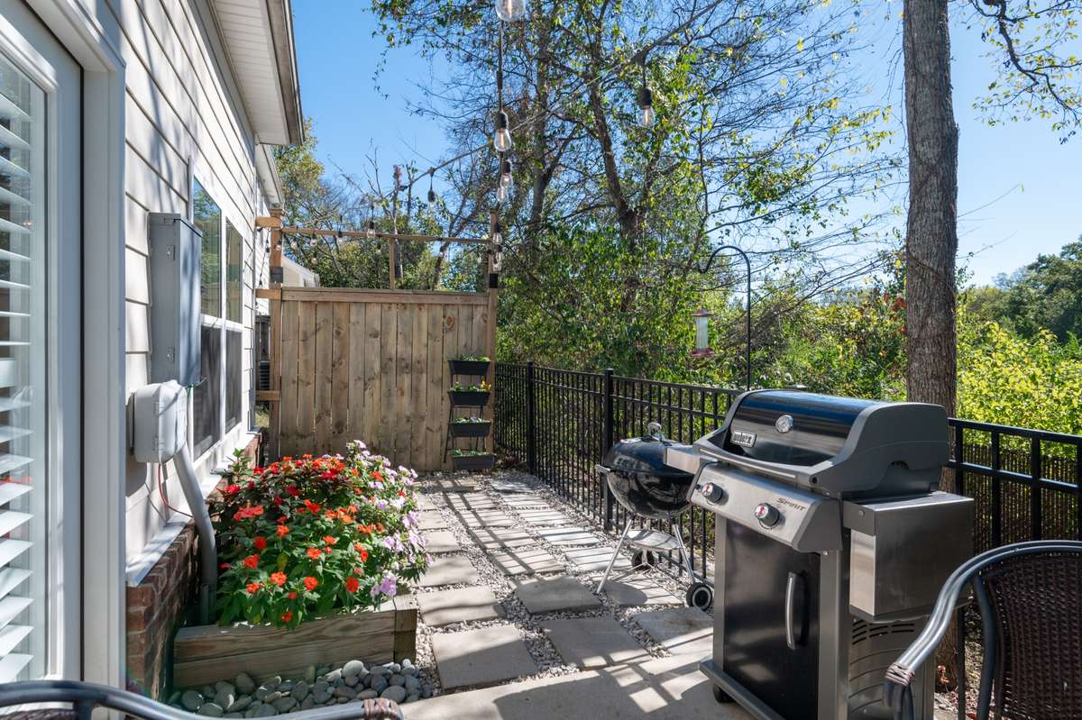. . . raised beds for vegetables or flowers, grilling area and entertaining space.
