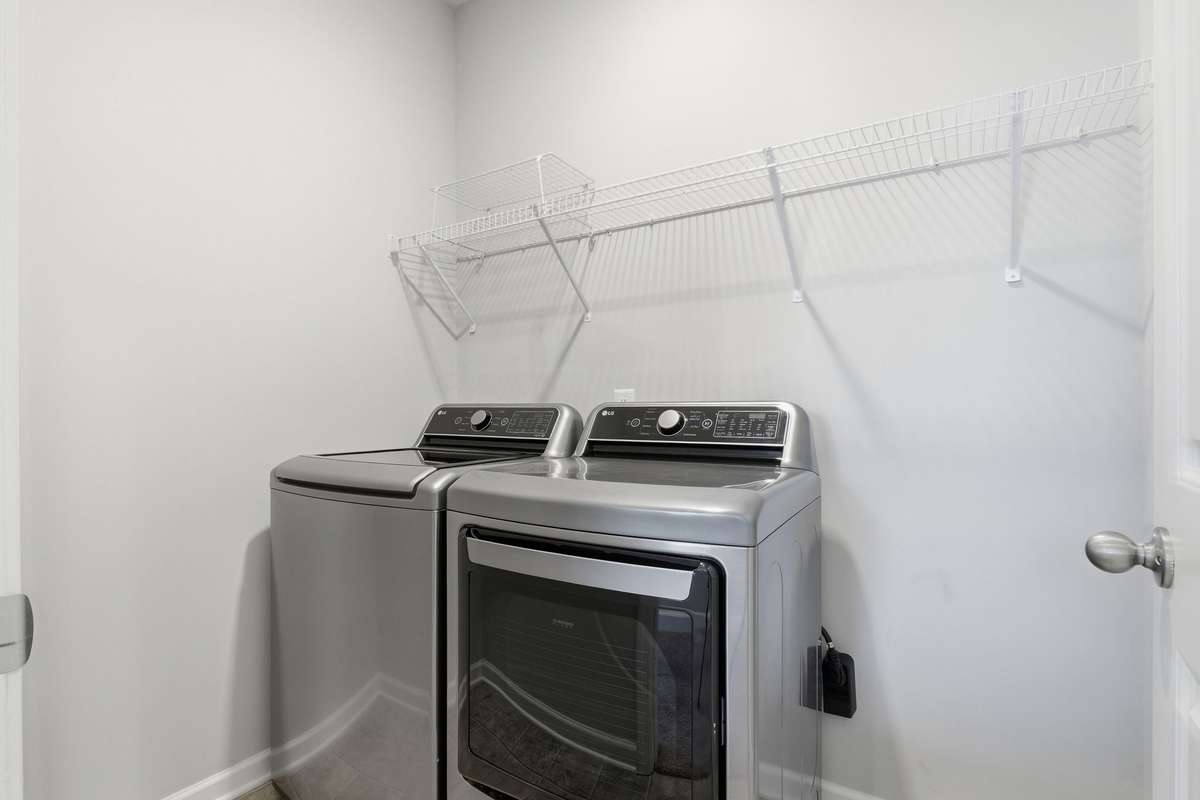 The washer and dryer stay with the home!