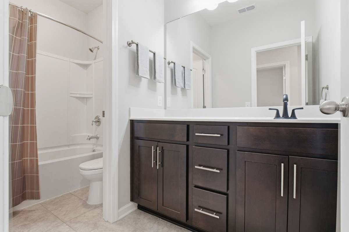 This is the upstairs hall full bathroom.