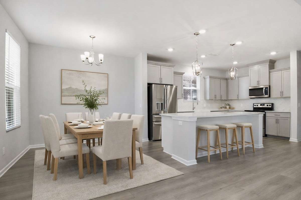 *Virtually staged large dining area and kitchen.