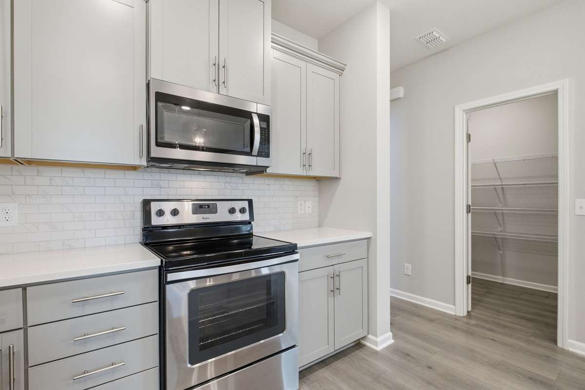 A view of the large walk-in pantry.