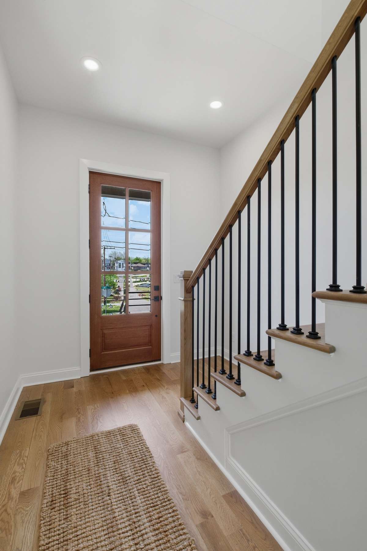 White oak flooring throughout.