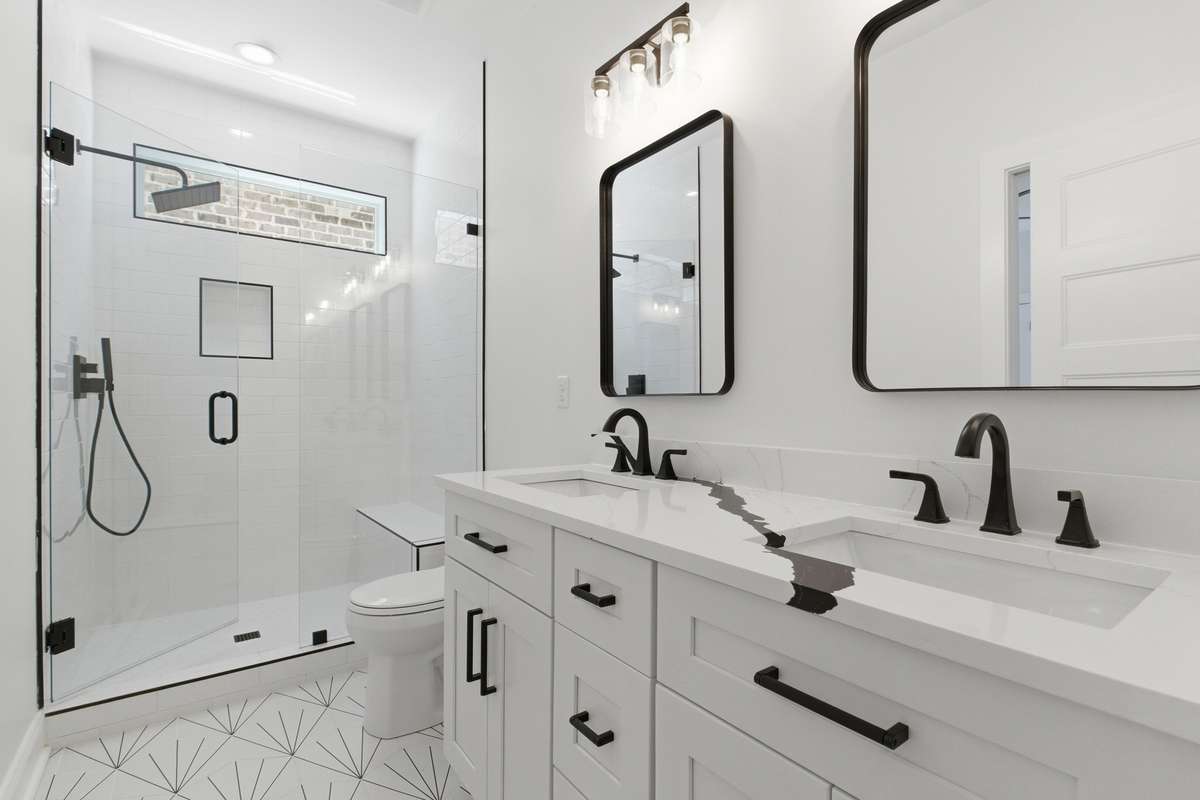 Bathroom 2 Upstairs - Access from the Hallway and Bedroom 2