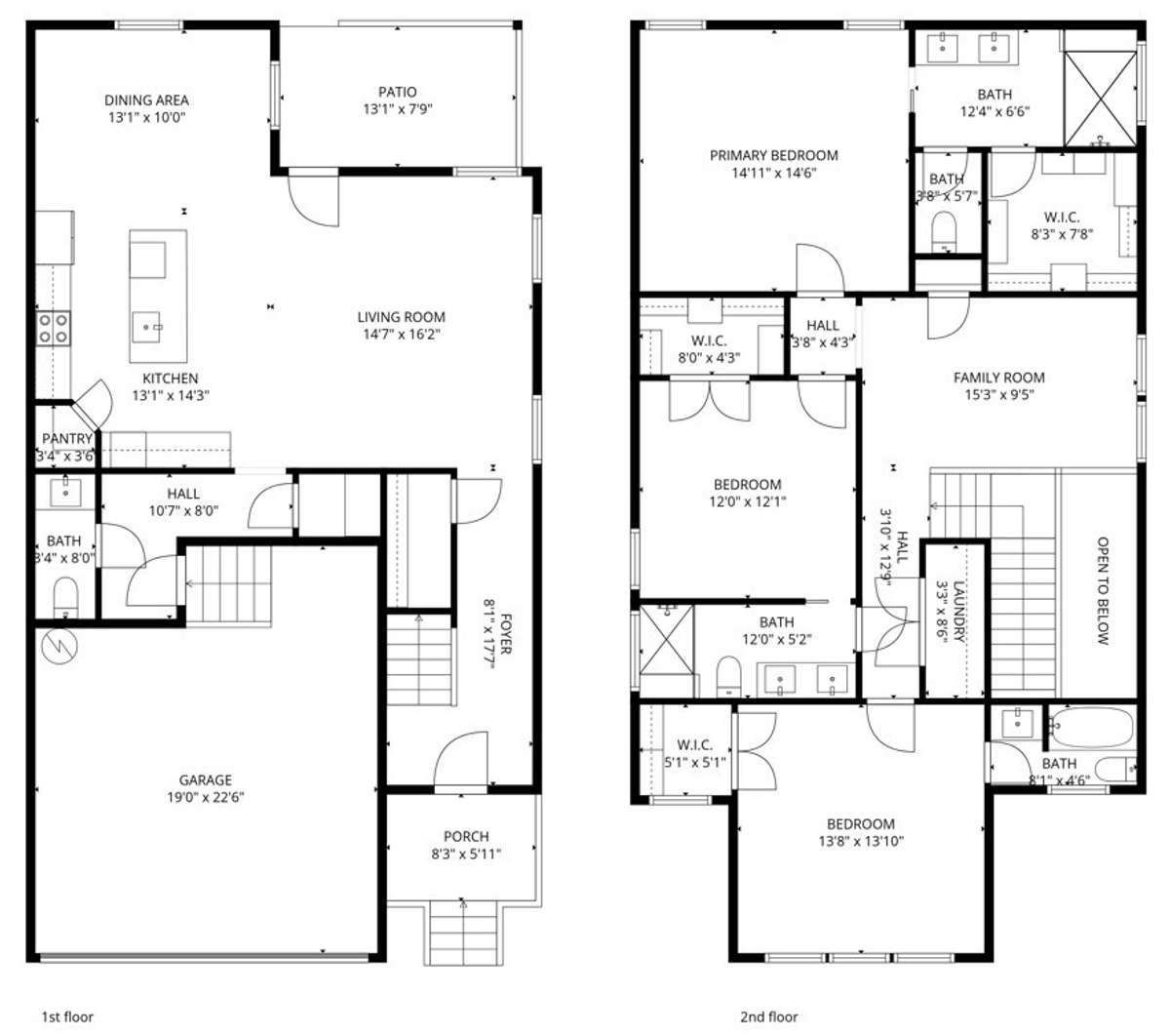 Mirror image floor plan of home next door.
