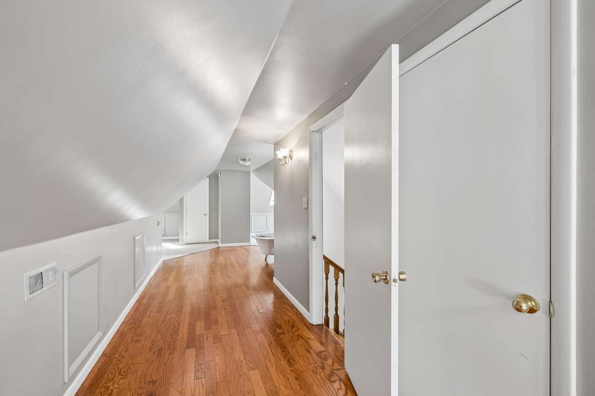 Level #3 landing. This level has a full bath and the potential for 3 beds. We are marketing level #3 as 1 bedroom.