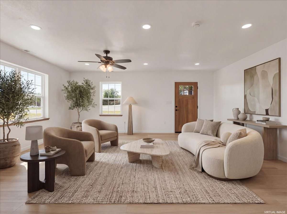 Virtually Staged living area