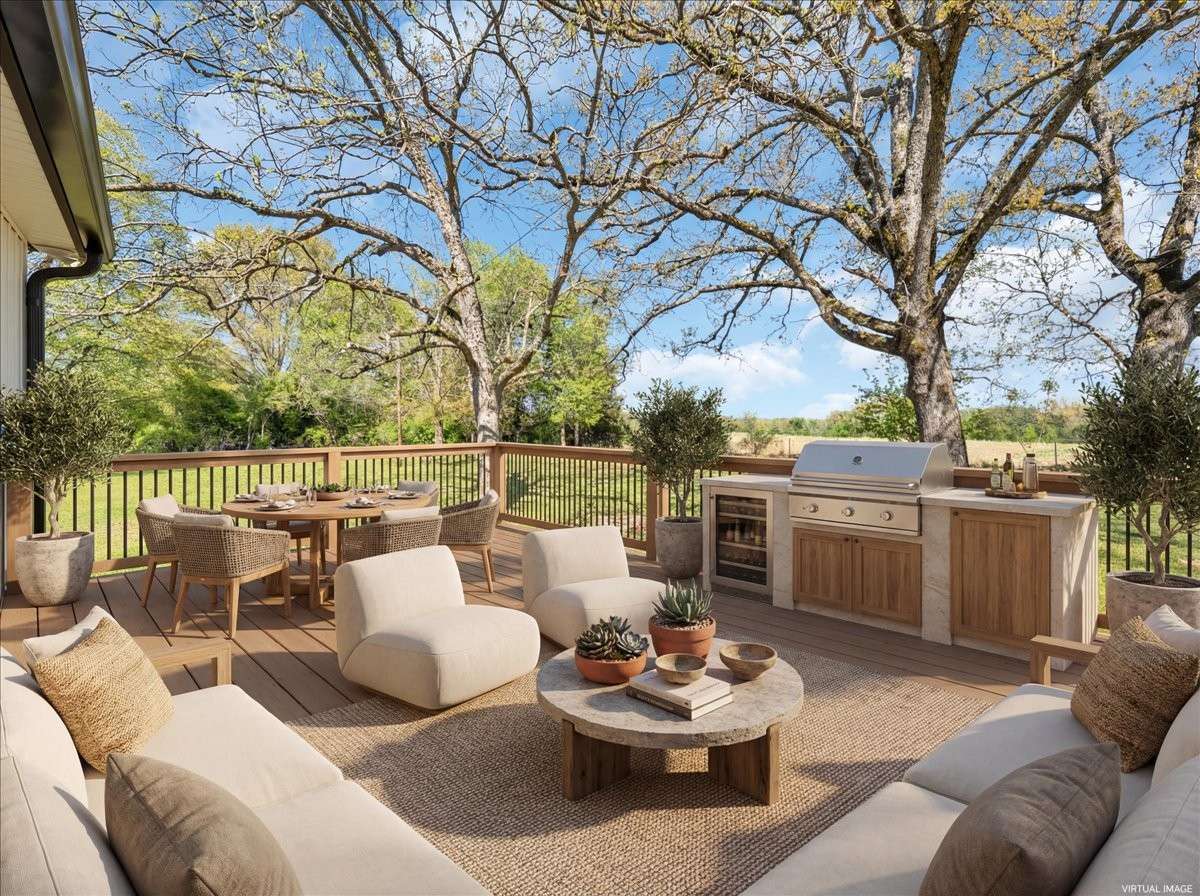 Virtually Staged back deck
