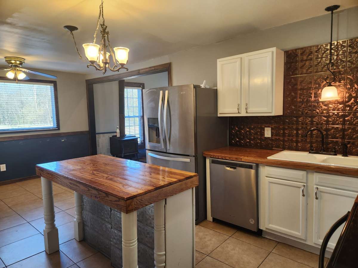 Kitchen is Open to Dining Area.