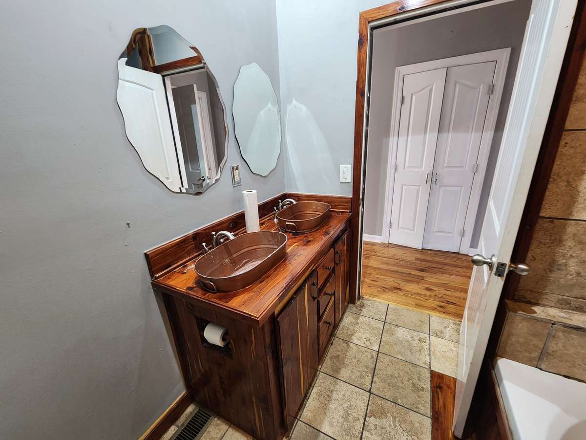 Double Sink Vanity Cabinet in the Owner's Suite.