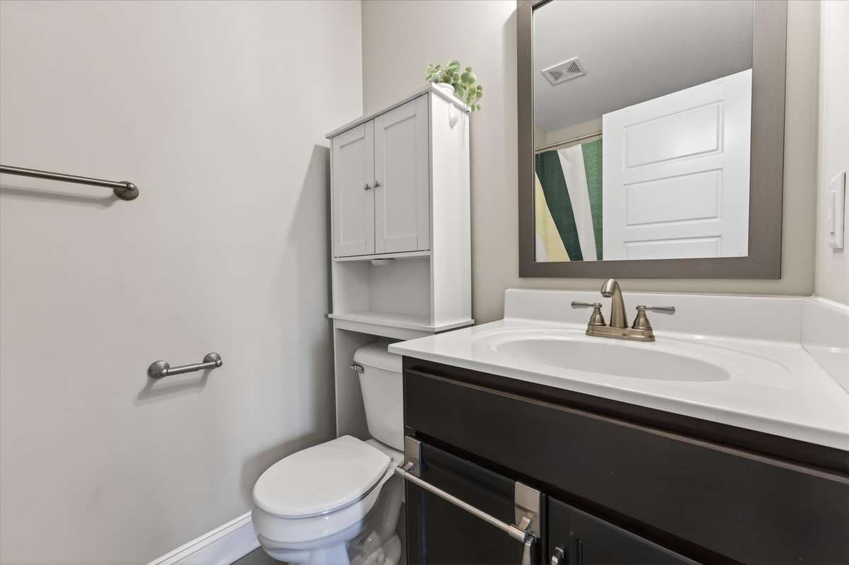 Here is the second full bathroom on the main level