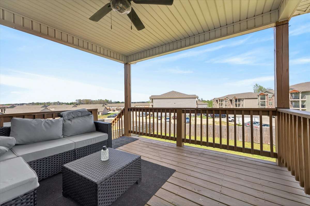 This back patio is the perfect view to relax or grab a cup of coffee or tea after a long day