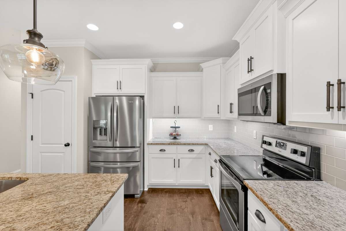 Plenty of counter space and under cabinet lighting.