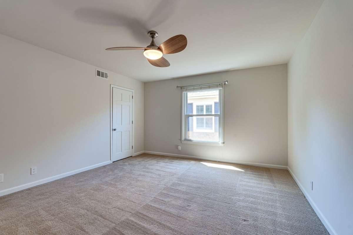 This room has a large walk-in closet and two double closets (shown in next picture)