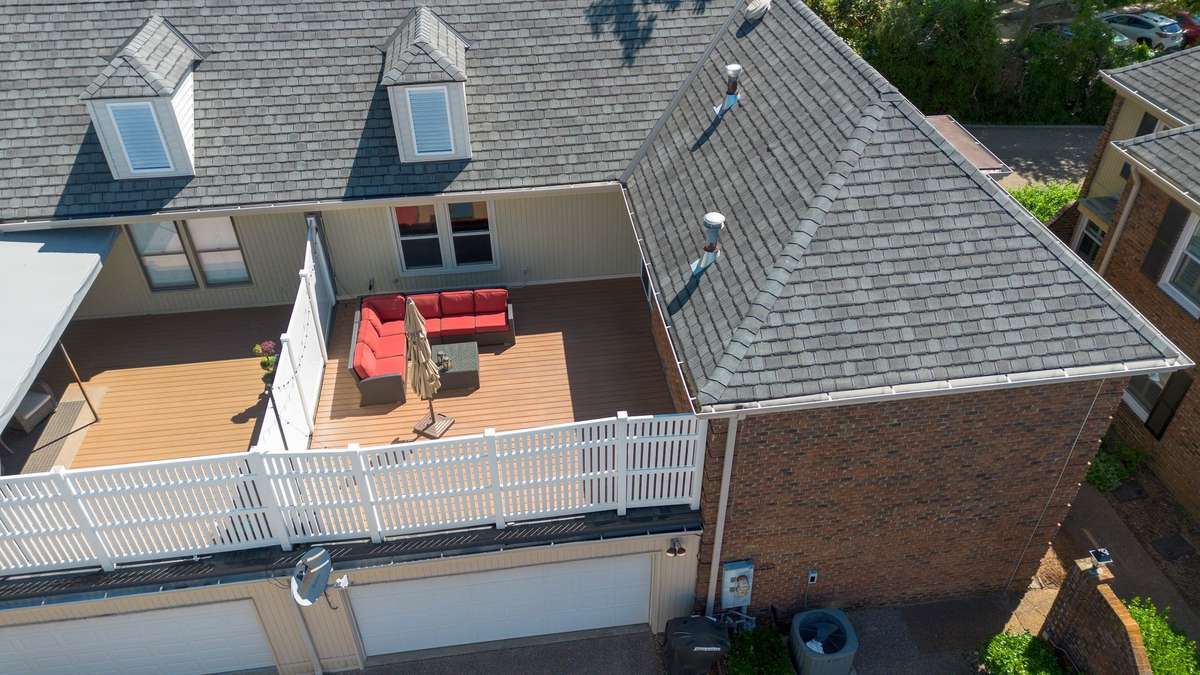 The Camelot asphalt shingled roof was installed in 2020