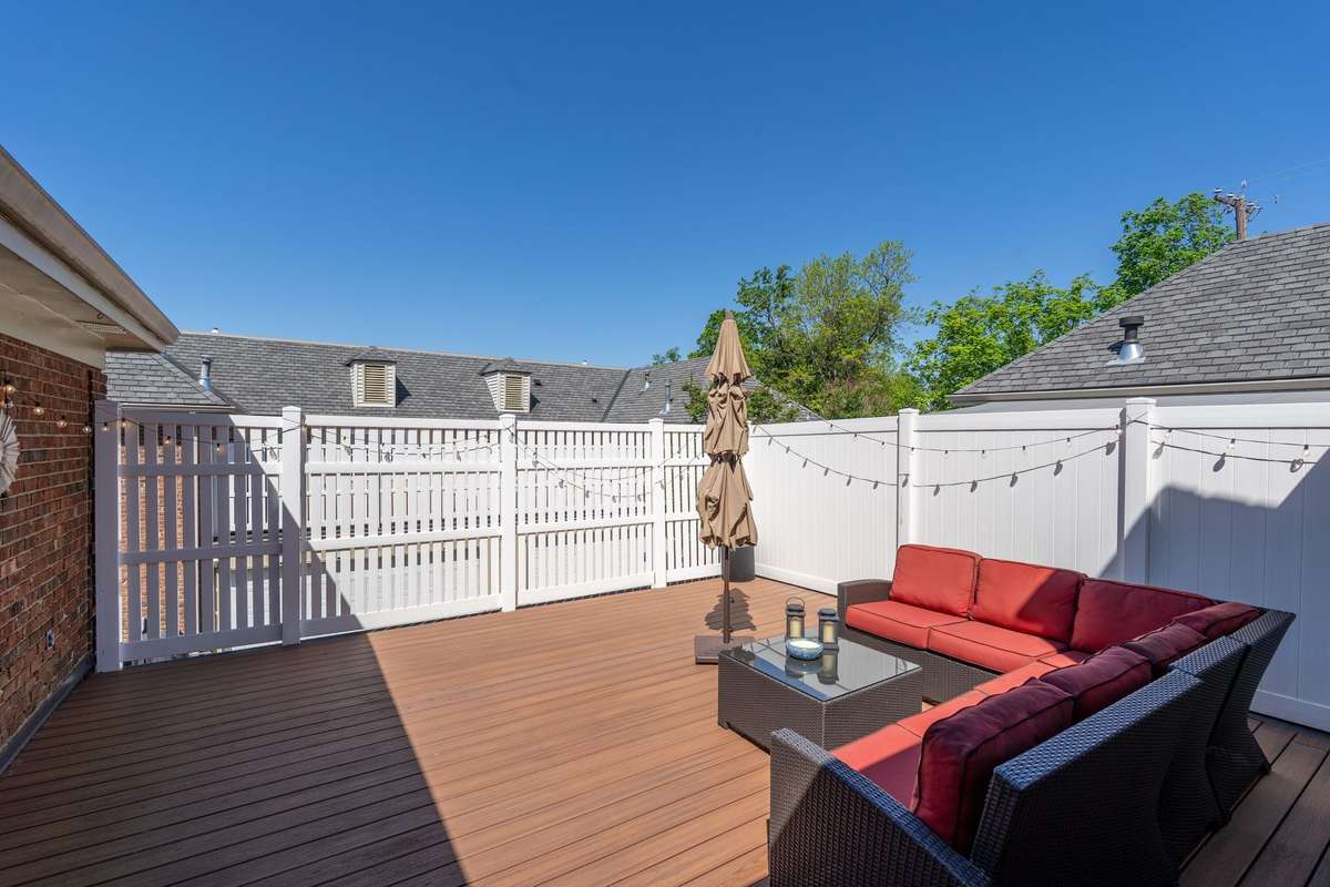 The piece de resistance in this home is this large private deck on the upper floor!