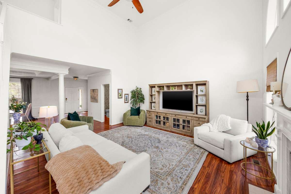 Living room with vaulted ceilings. Plenty of space!