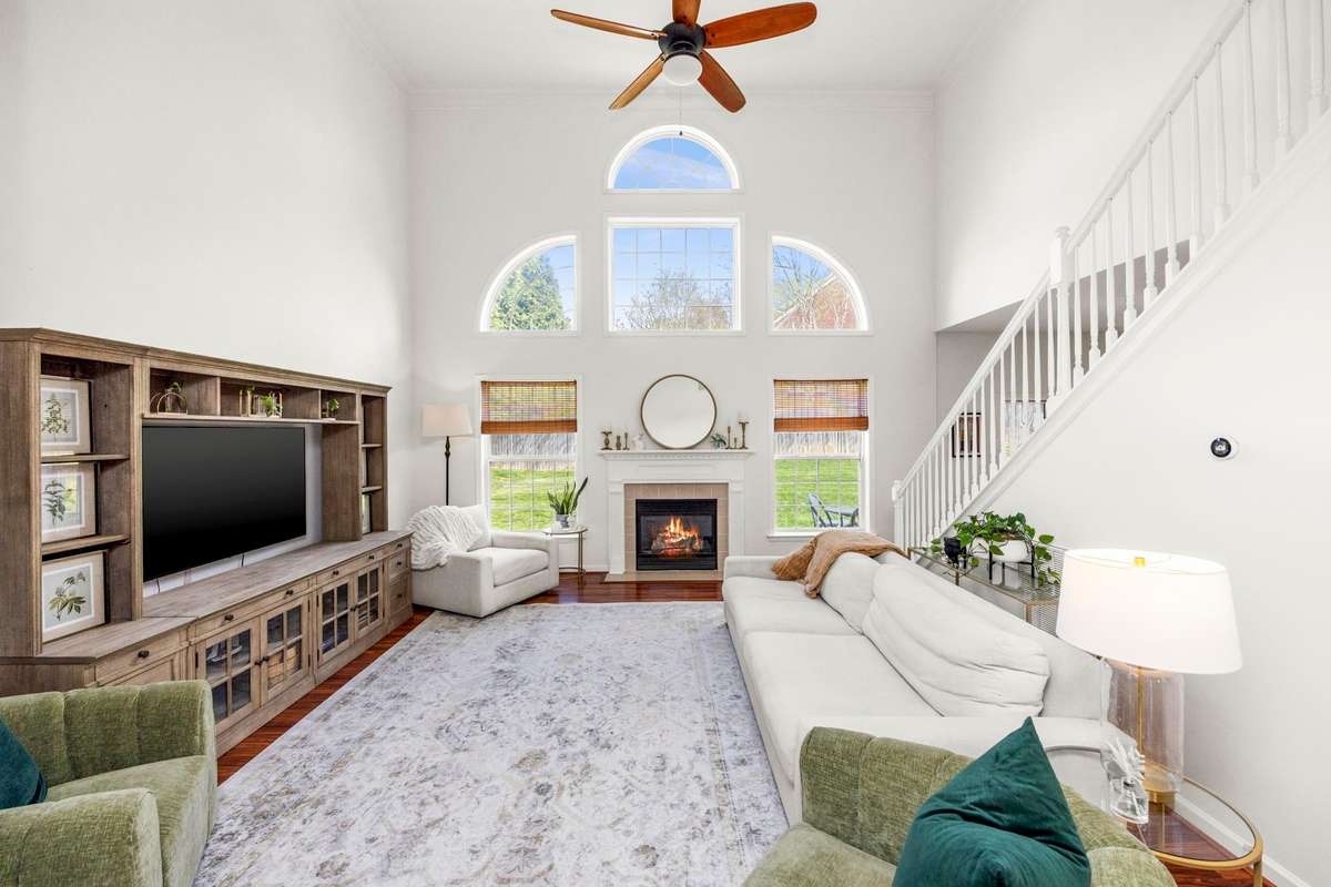 Living room with vaulted ceilings. Plenty of space!