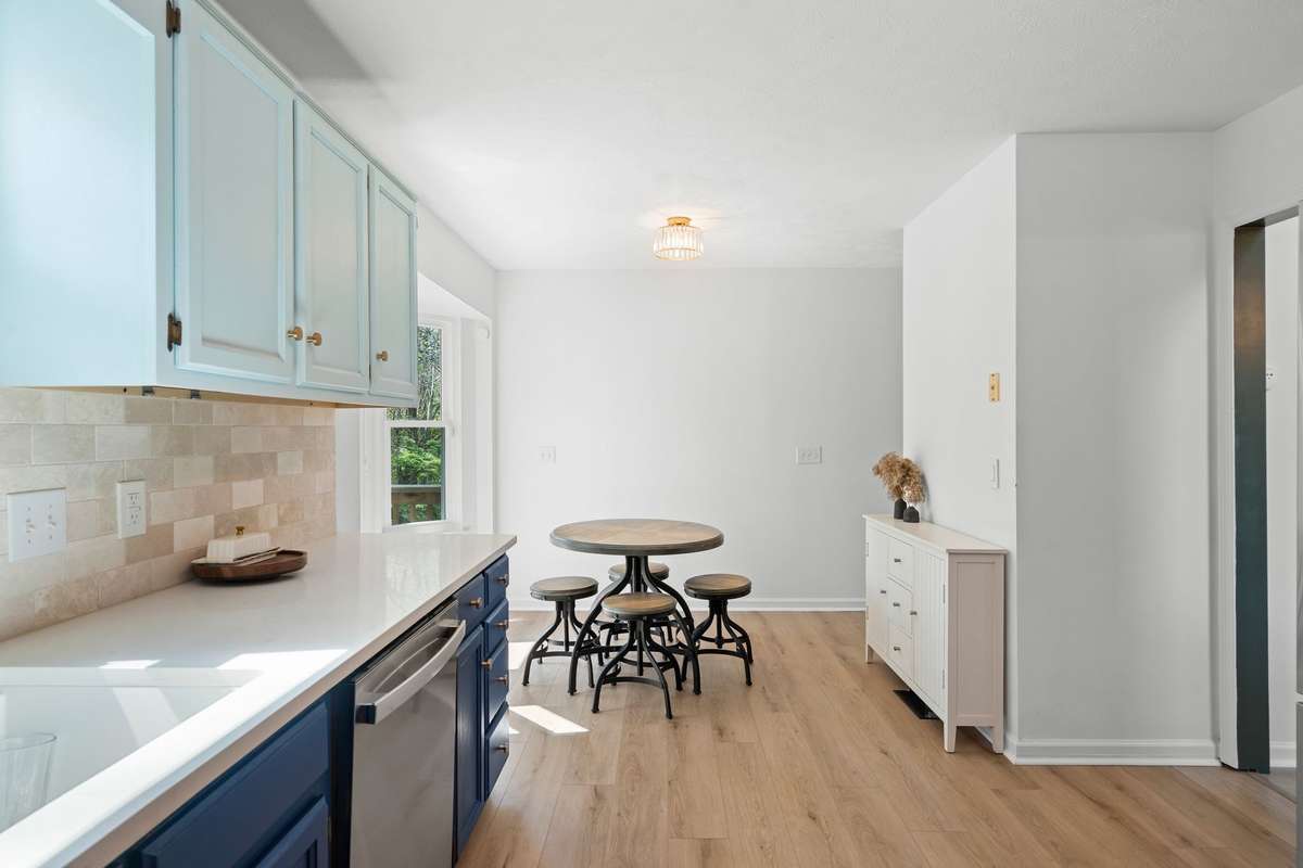 breakfast nook flooded with natural light