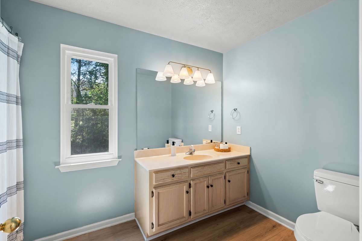 spacious guest bath