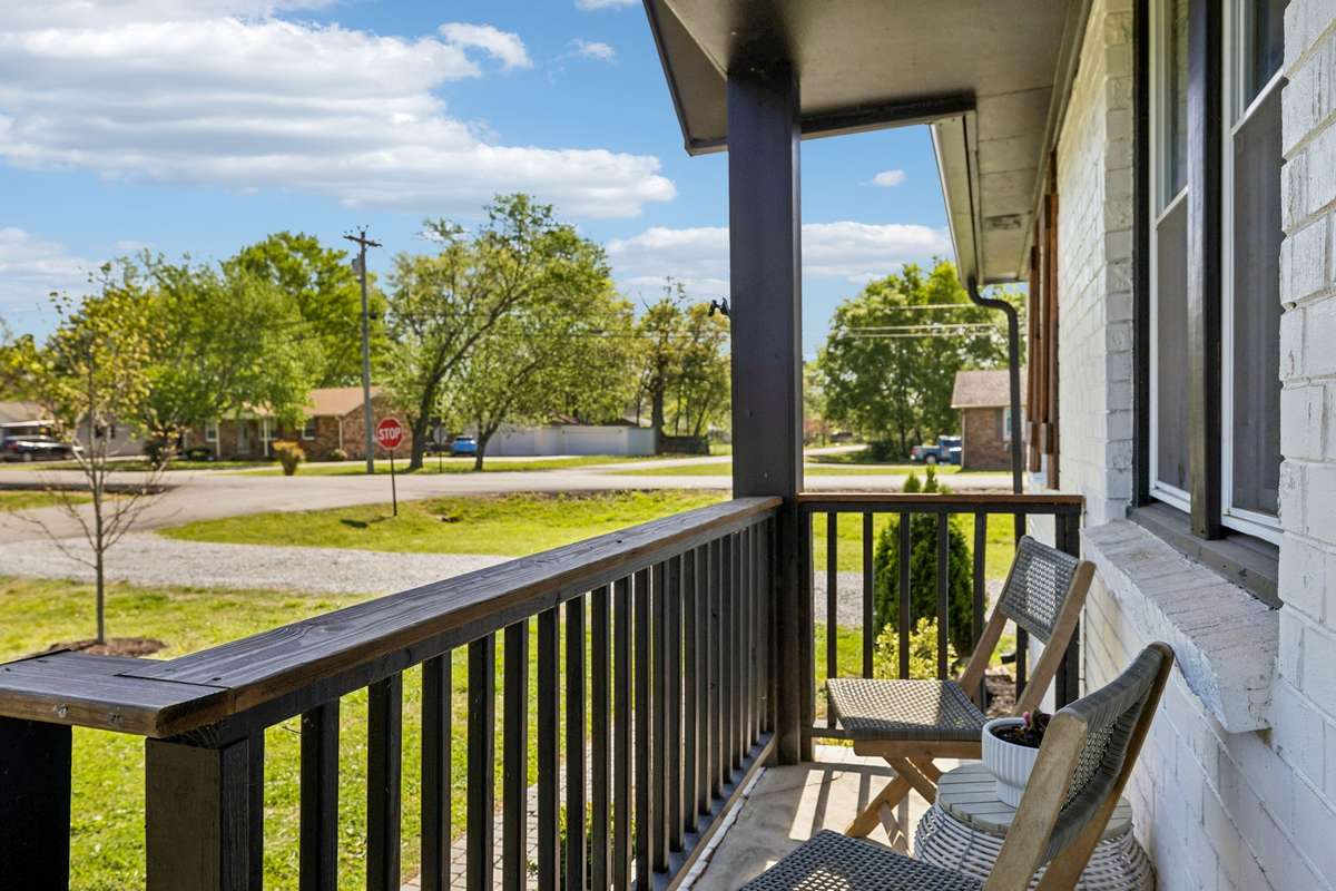 Enjoy a cold drink on the front porch.