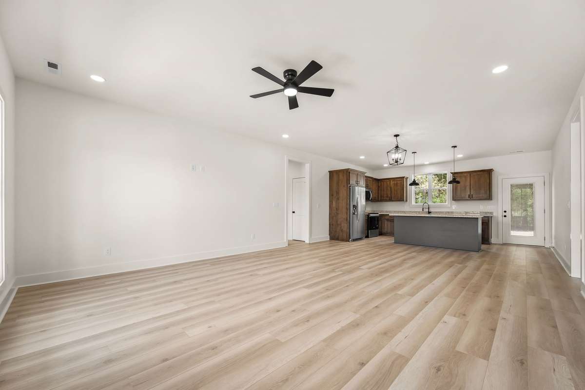 Walk in the front door to an open concept living/dining/kitchen!