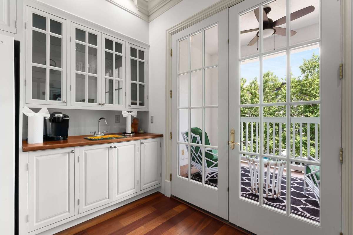 Complete with sink and refrigerator...just waiting for you to grab that first cup of coffee in the morning...