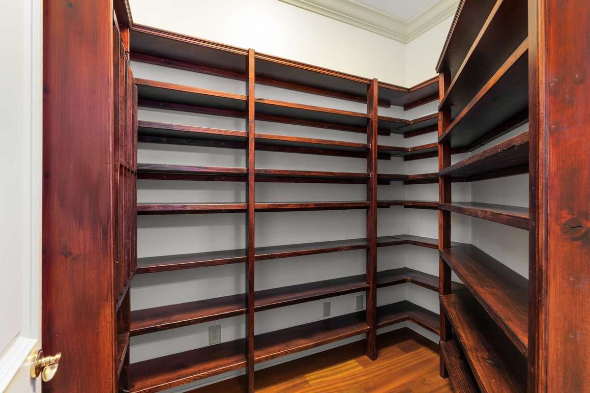 The current owner has a love for china and crystal and this was her china closet....but it could very easily be your next downstairs laundry room!