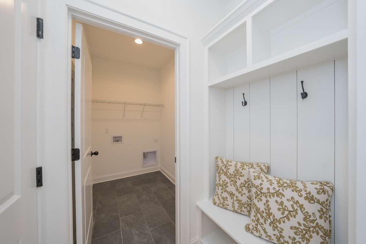 Cubbies and laundry room
