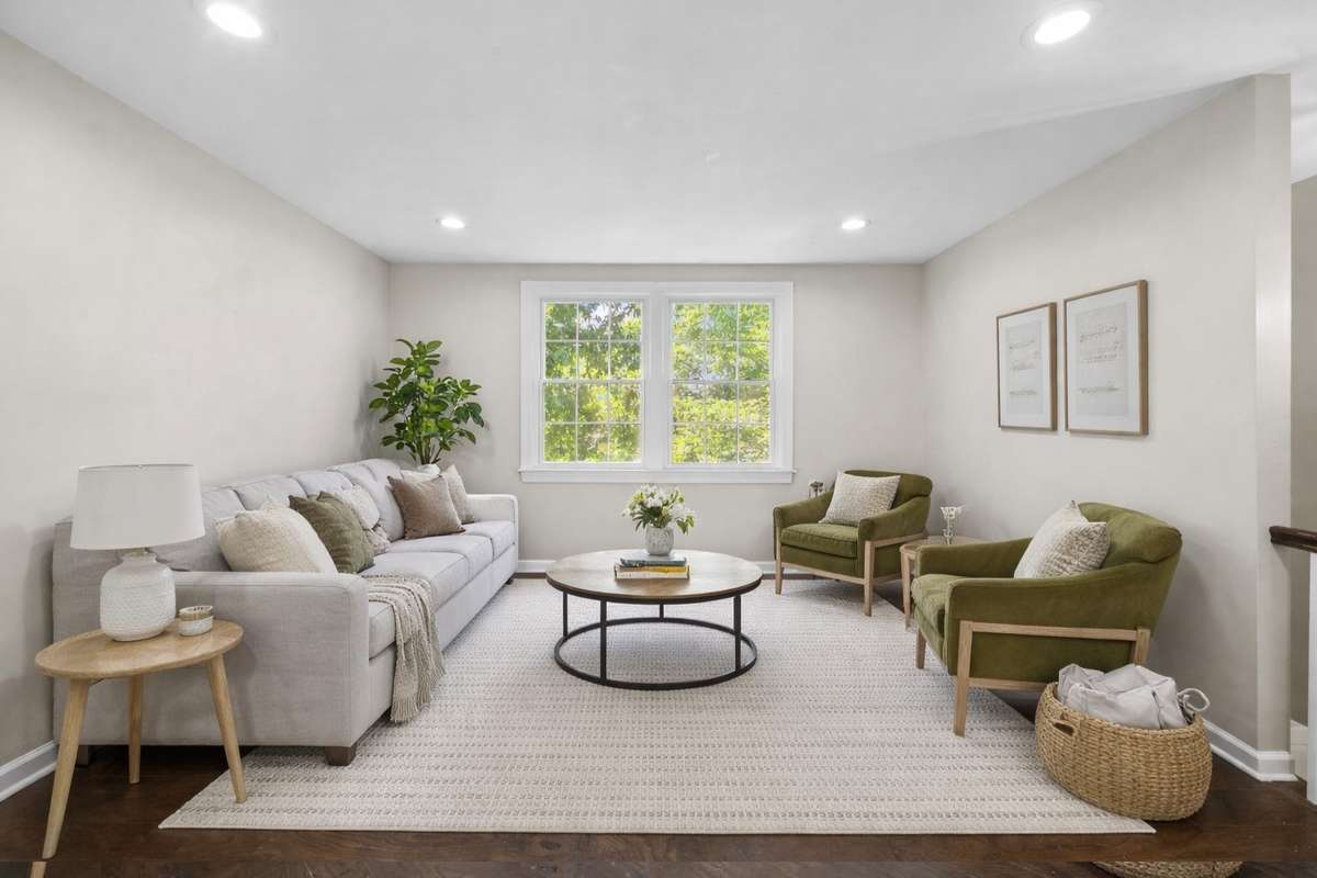 As an alternate option, this upstairs space can also be used for a living room. (this is virtually staged)