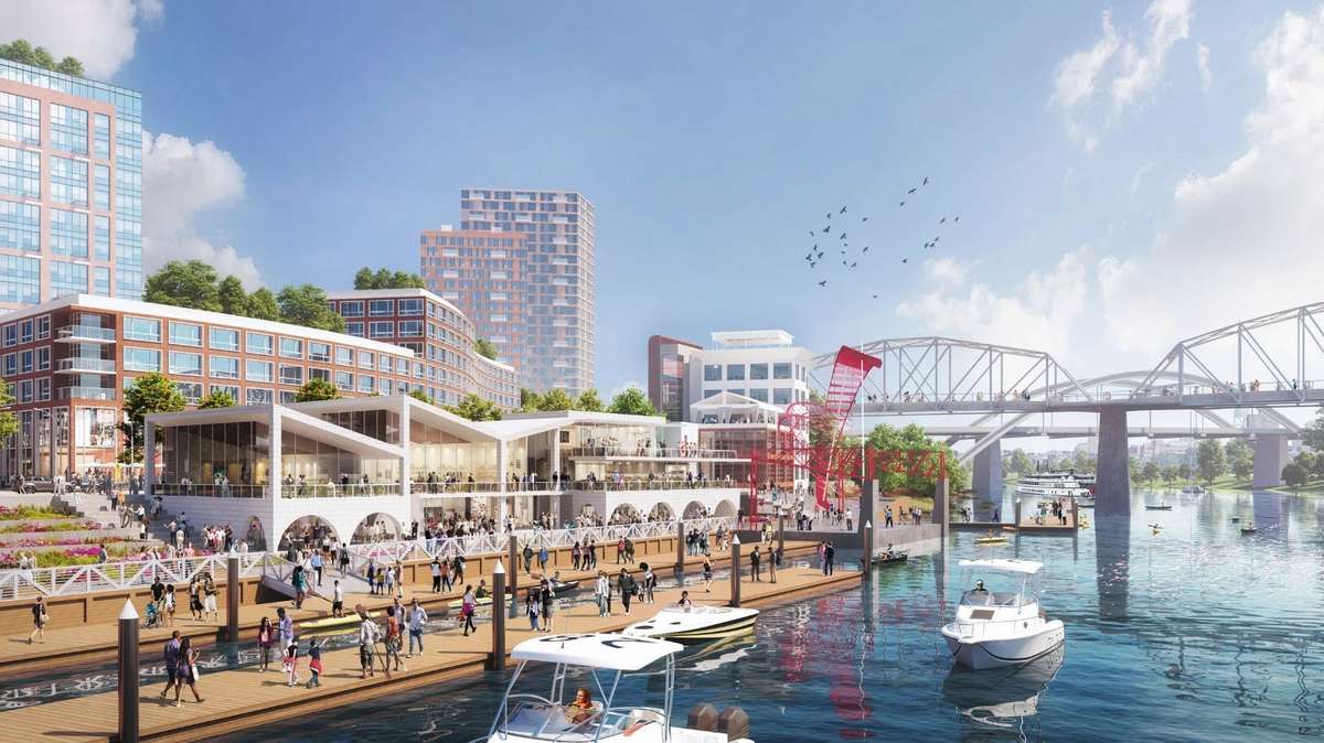 The East Bank is planned for directly in front of Nissan Stadium.