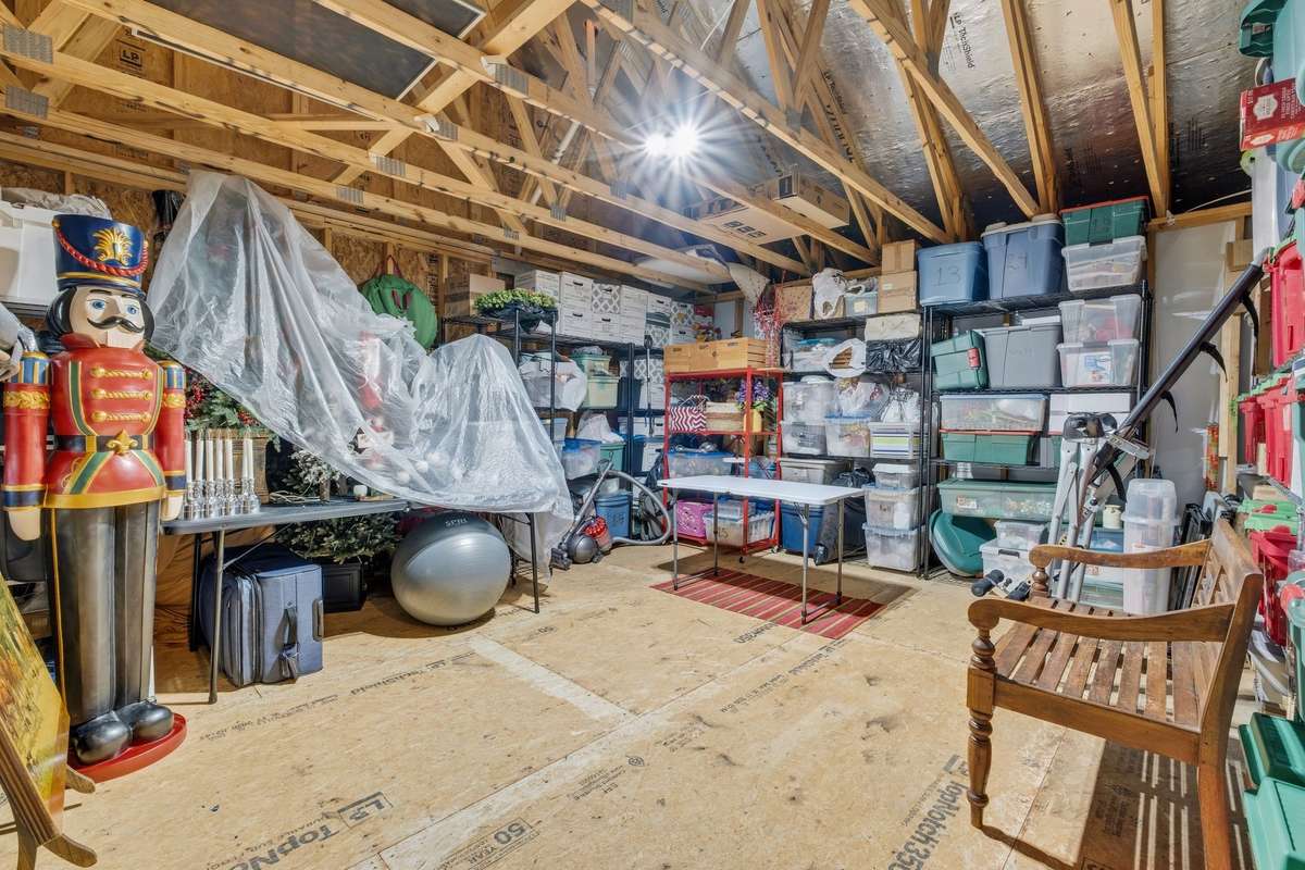 Did I say storage???  This unfinished 16x 20 room is perfect for keeping all of the "extra" stuff.