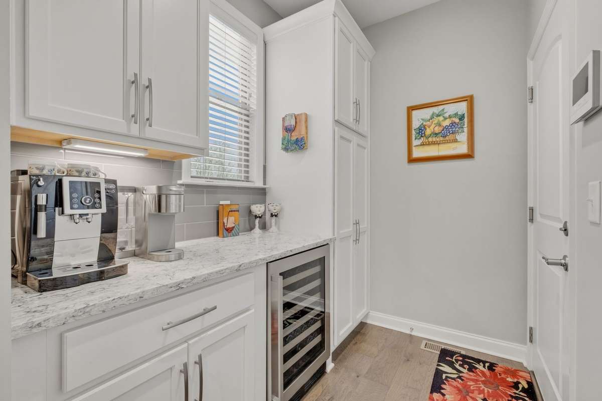More kitchen storage, a wine fridge and a coffee/wine bar to keep everything you need right at your fingertips.