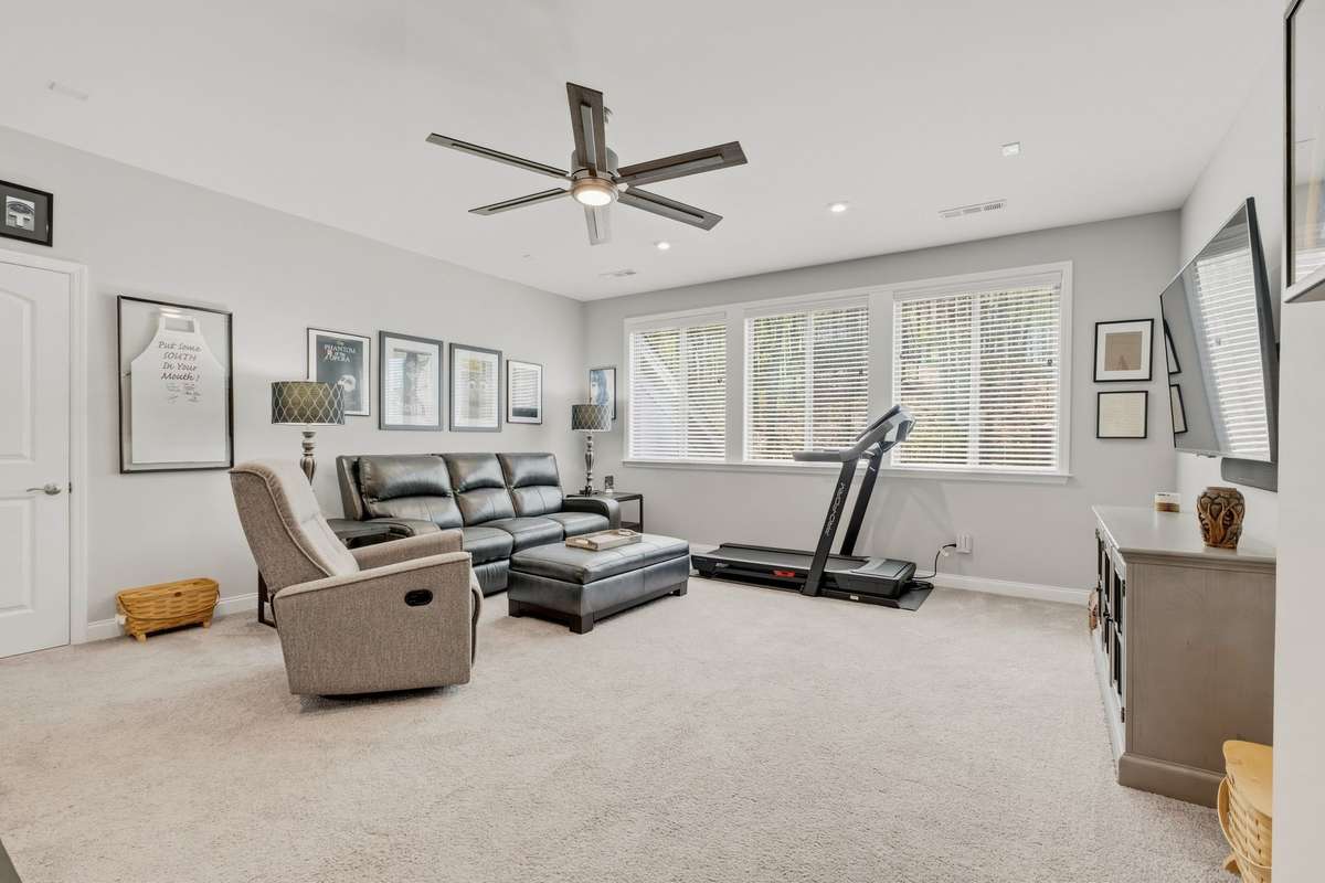 As we move upstairs you can turn this incredible bonus room into a gym, a media room or absolutely anything you imagine.