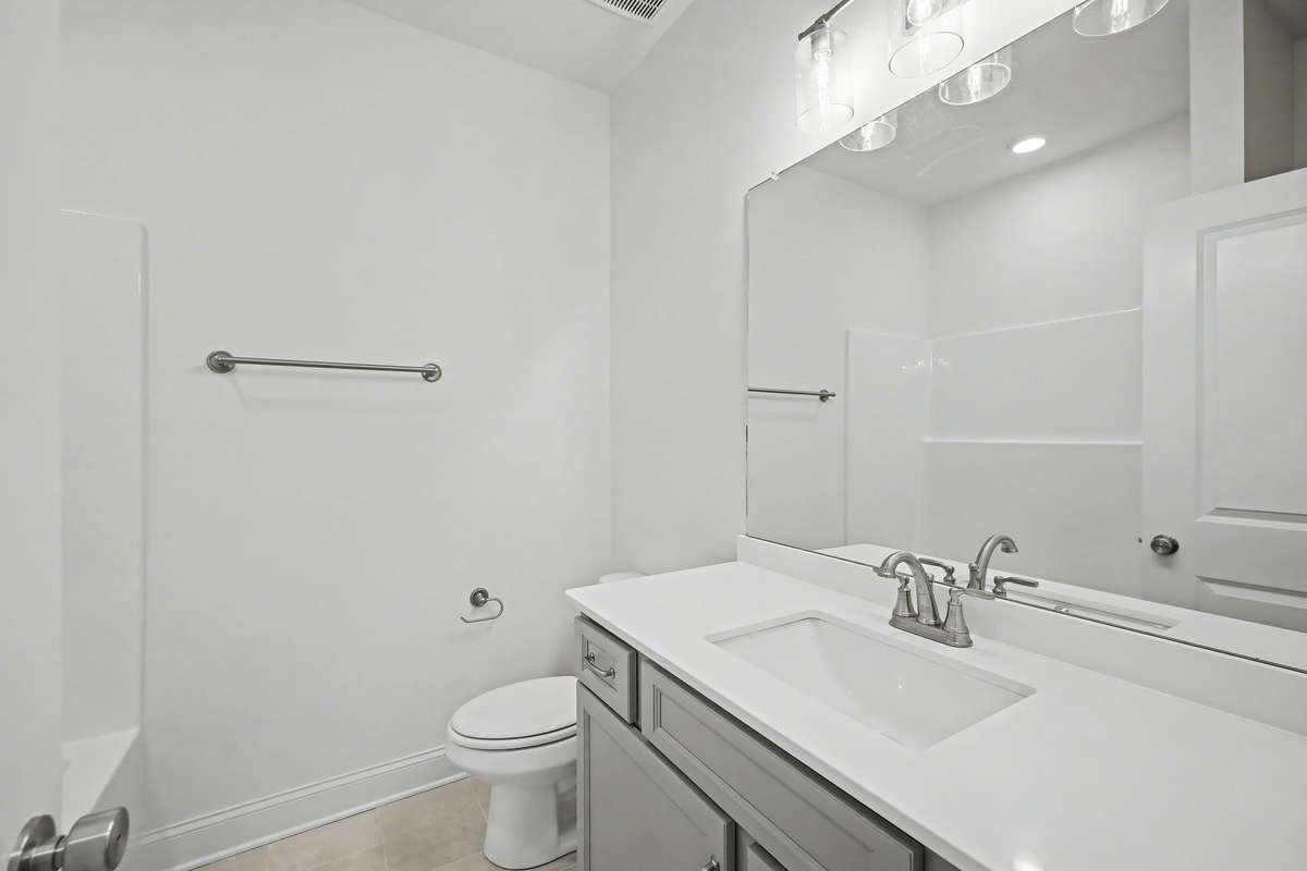 Full guest bath down