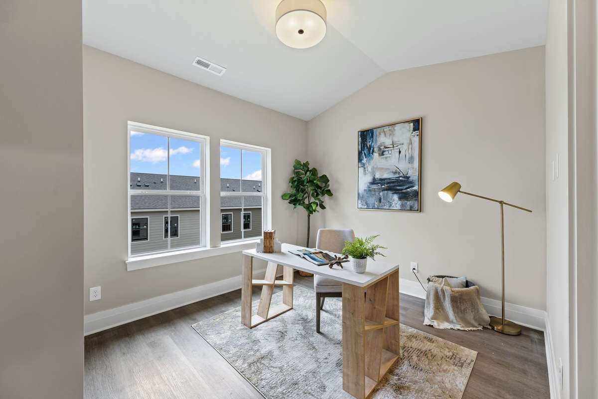 Third Bedroom or Office.  Vaulted Ceiling.