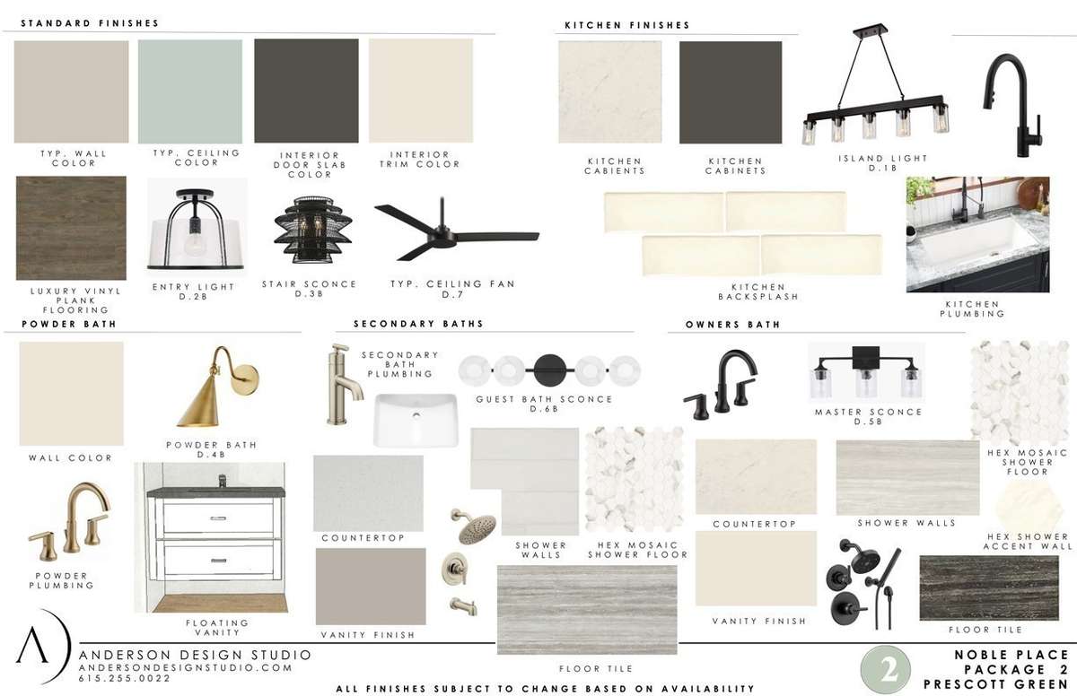 1 of 4 different design packages. All selections made by premier professional designer Kathy Anderson Designs