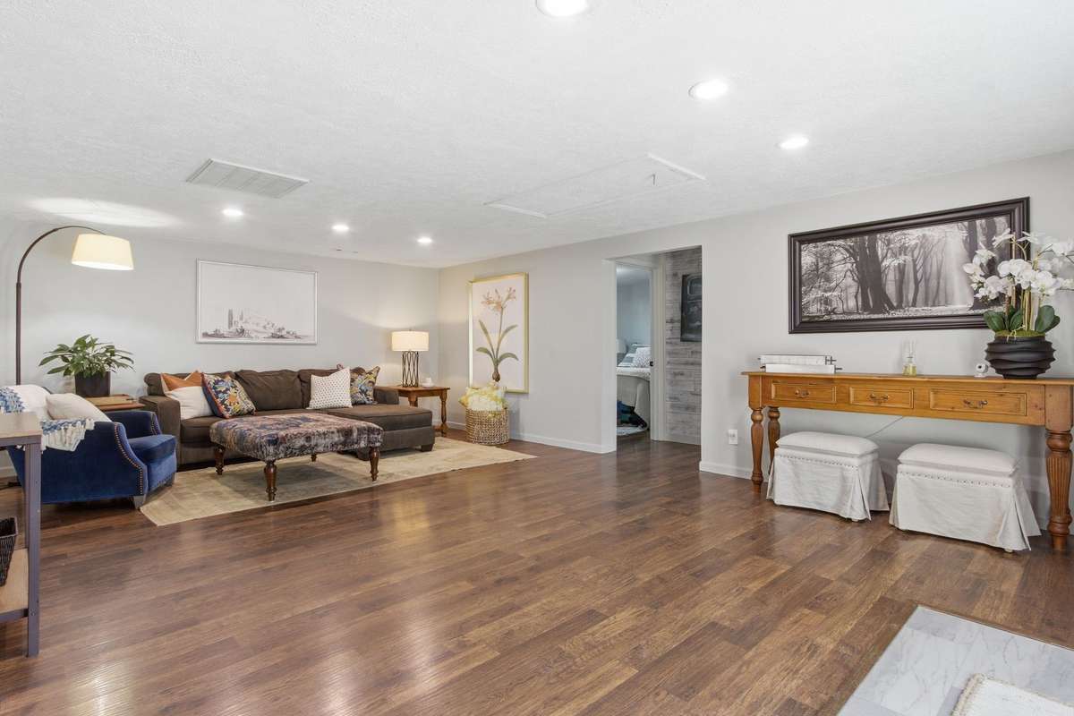 On other side of the house you will find another living room space. A kitchenette could be added to make this side its own separate living space.