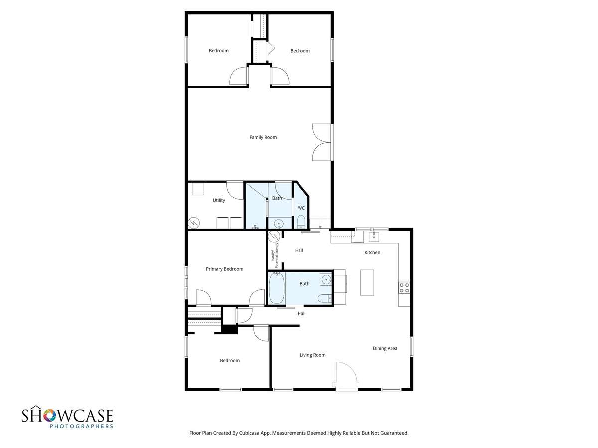 House floor plan shows the unique layout with potential for 2 separate living spaces