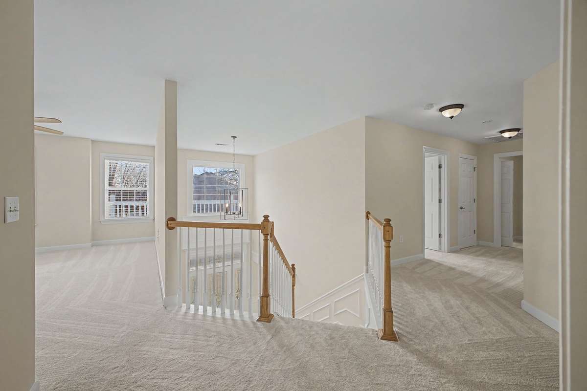 Showing off the natural light, new flooring and all new fresh paint.