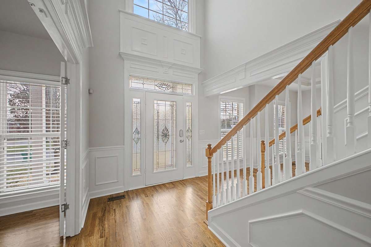 Abundance of light, soaring ceilings, with new paint, fixtures and hardwoods
