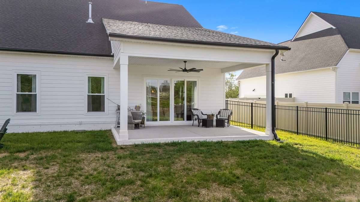 520 Gresham Lane - Exterior | Large Covered Porch & New Black Aluminum Fence