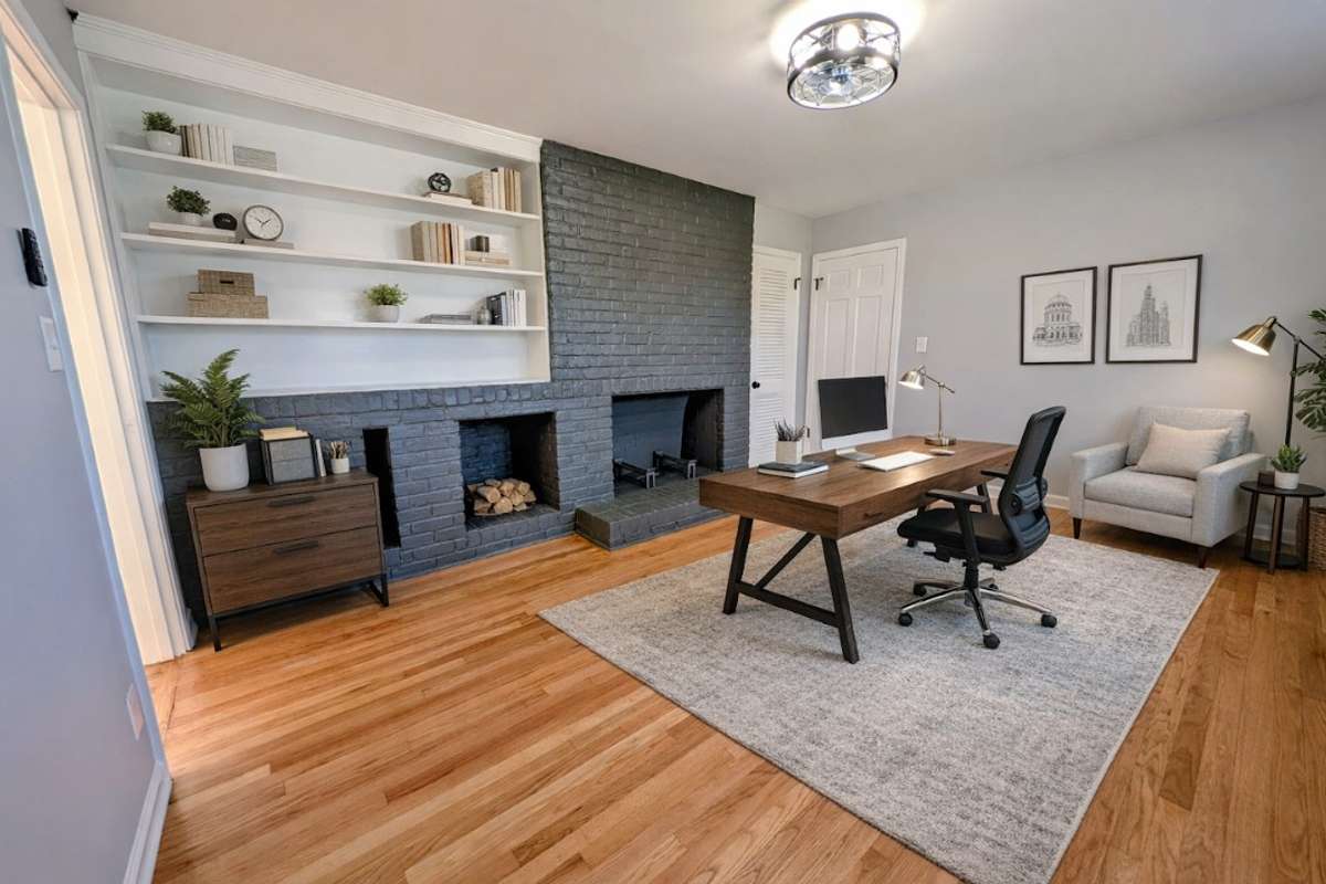 virtually staged Office or 3rd Bedroom