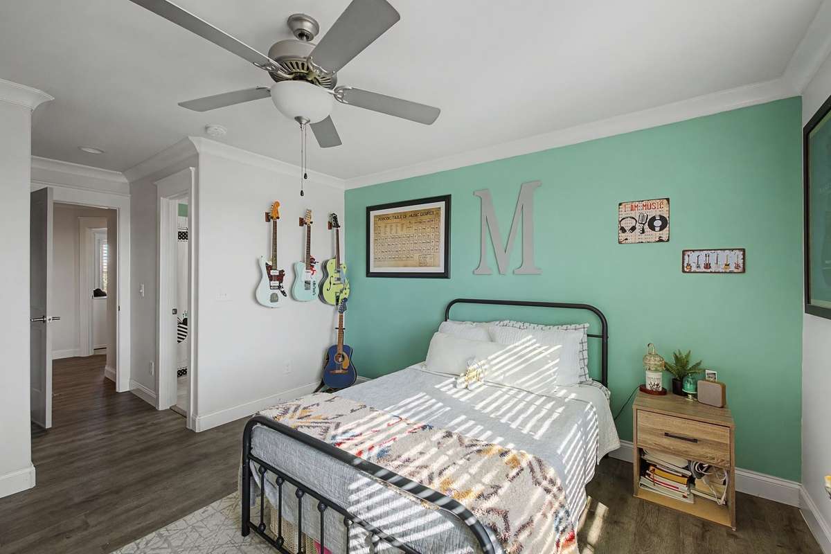 Upstairs bedroom with ensuite bathroom