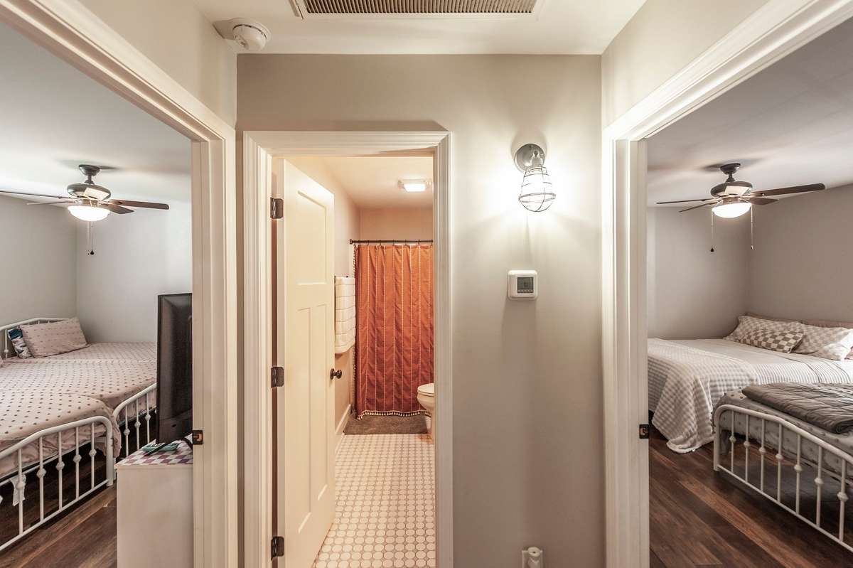 Enjoy the shared hall bathroom for bedrooms 2 & 3 as well as guests.