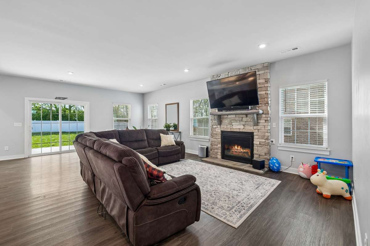 The Great Room has ample seating, with the nice, gas fireplace as the focal point.