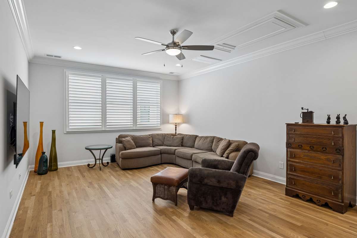 Sophisticated bonus room ideal as a media room, playroom, or secondary living area